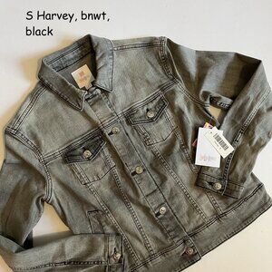 Small Lularoe Harvey jean jacket, faded black